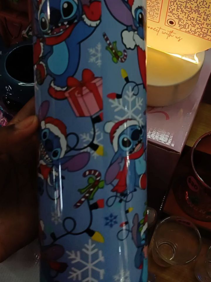 Christmas Tumblers with Straw