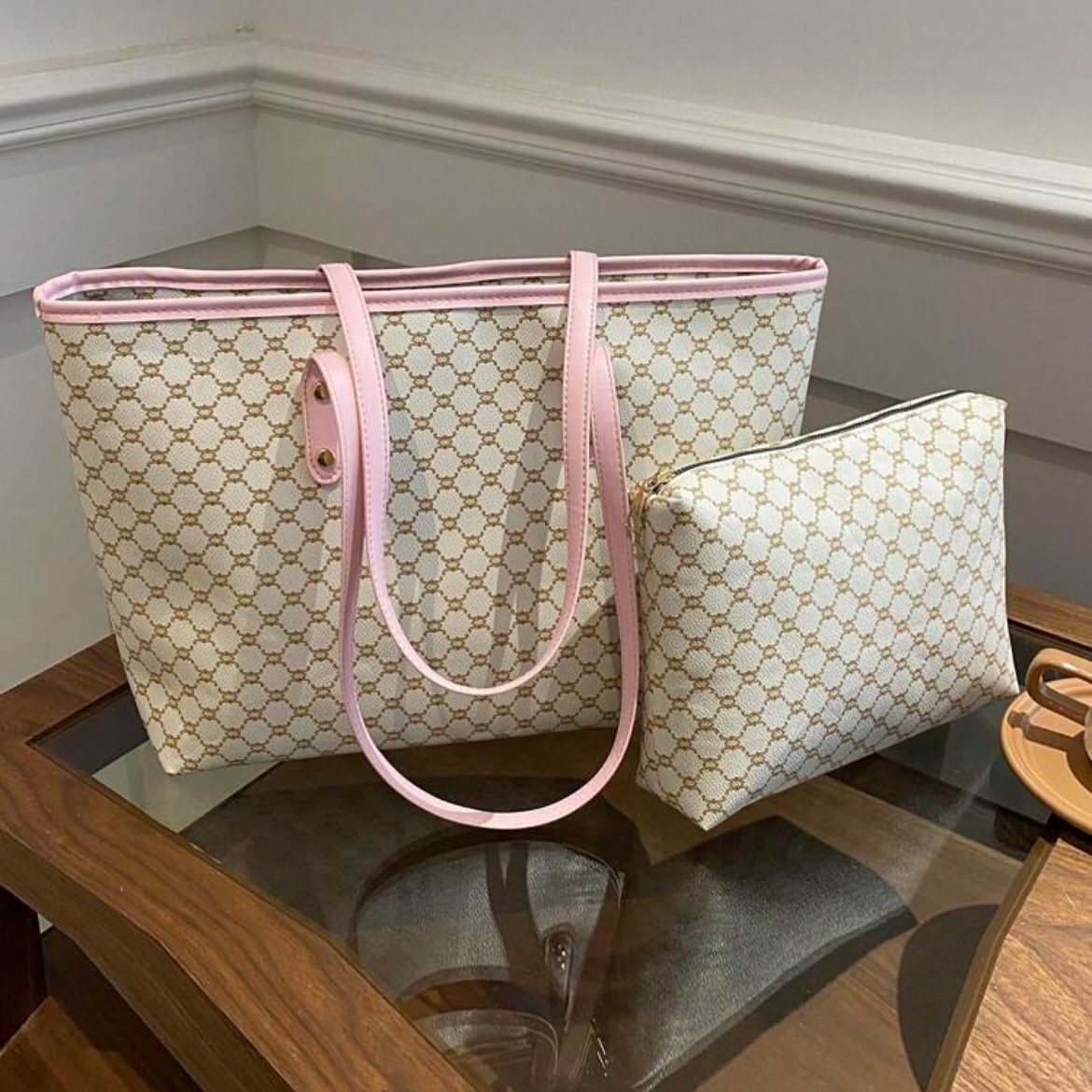 Vintage Print Tote Bag