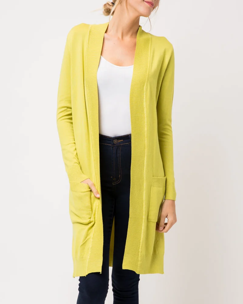 Knee Length LIME Cardigan