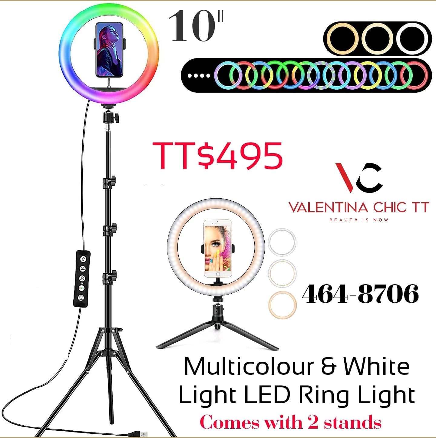 10" Multicolor LED Ring Light