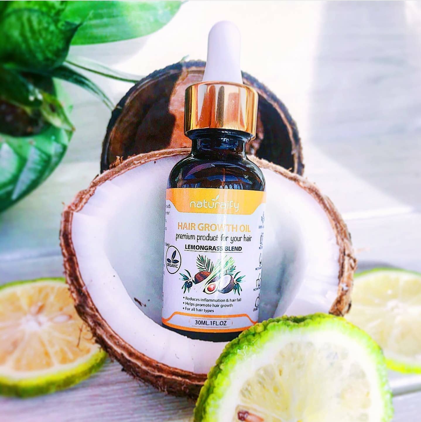 NATURAIFY Hair Growth Oil Lemongrass 30ML