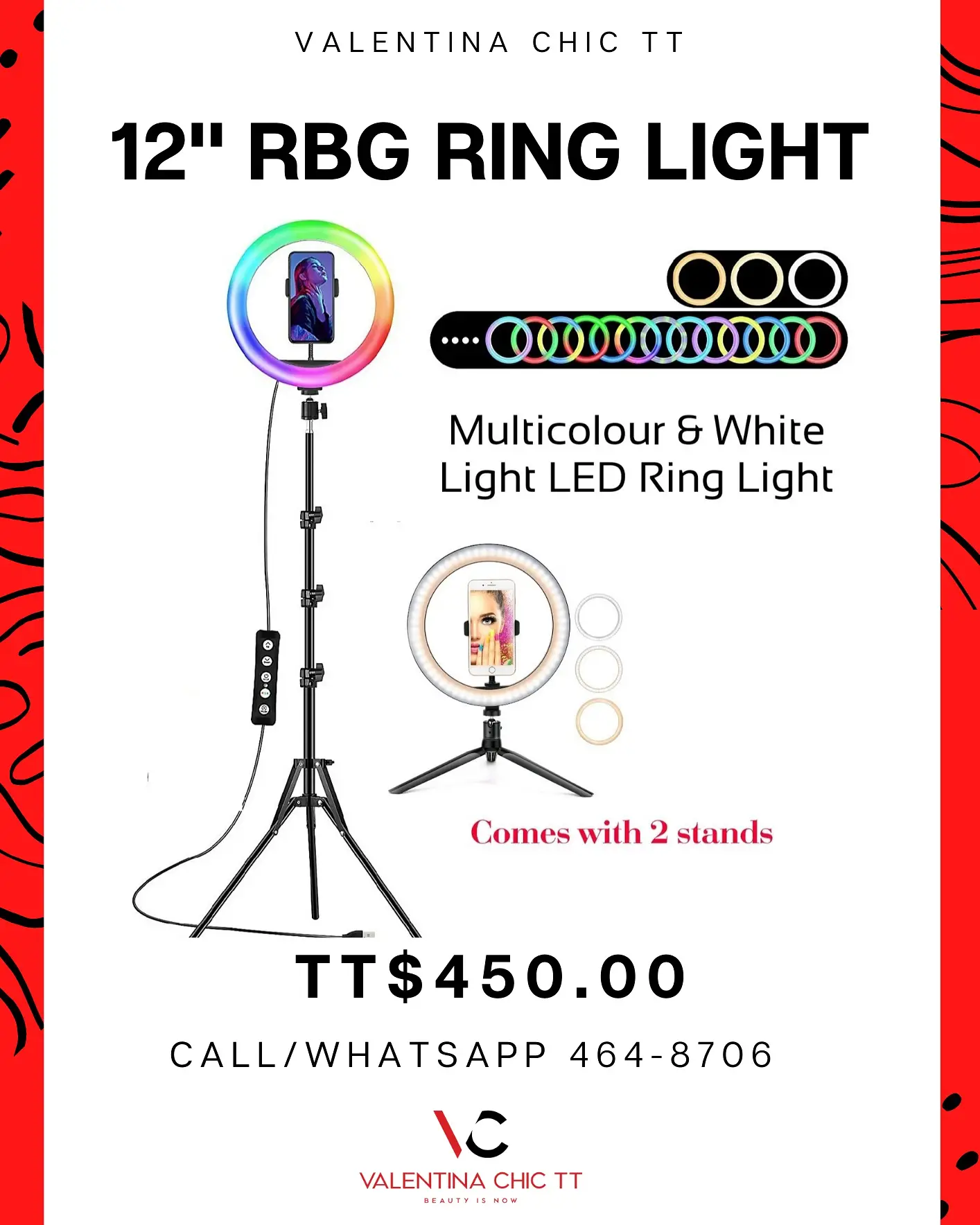 12" Multicolor LED Ring Light