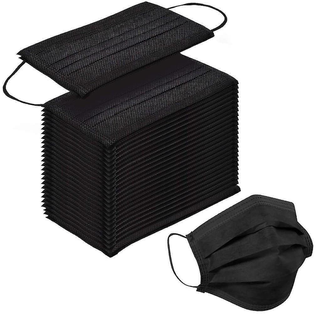 Disposable Black 3 Ply Face Masks