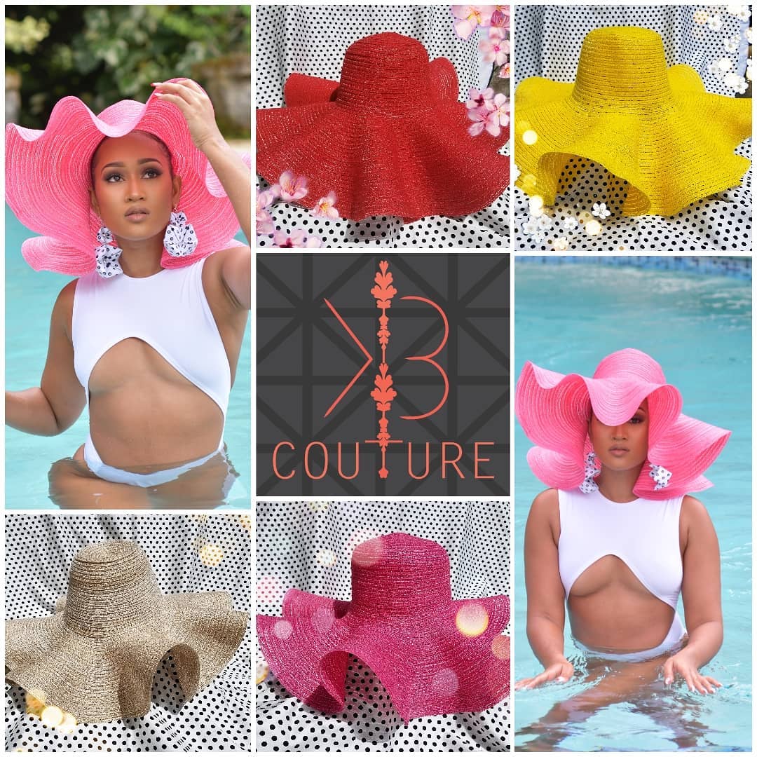 Flower Sunhats Yellow Pink Nude Red