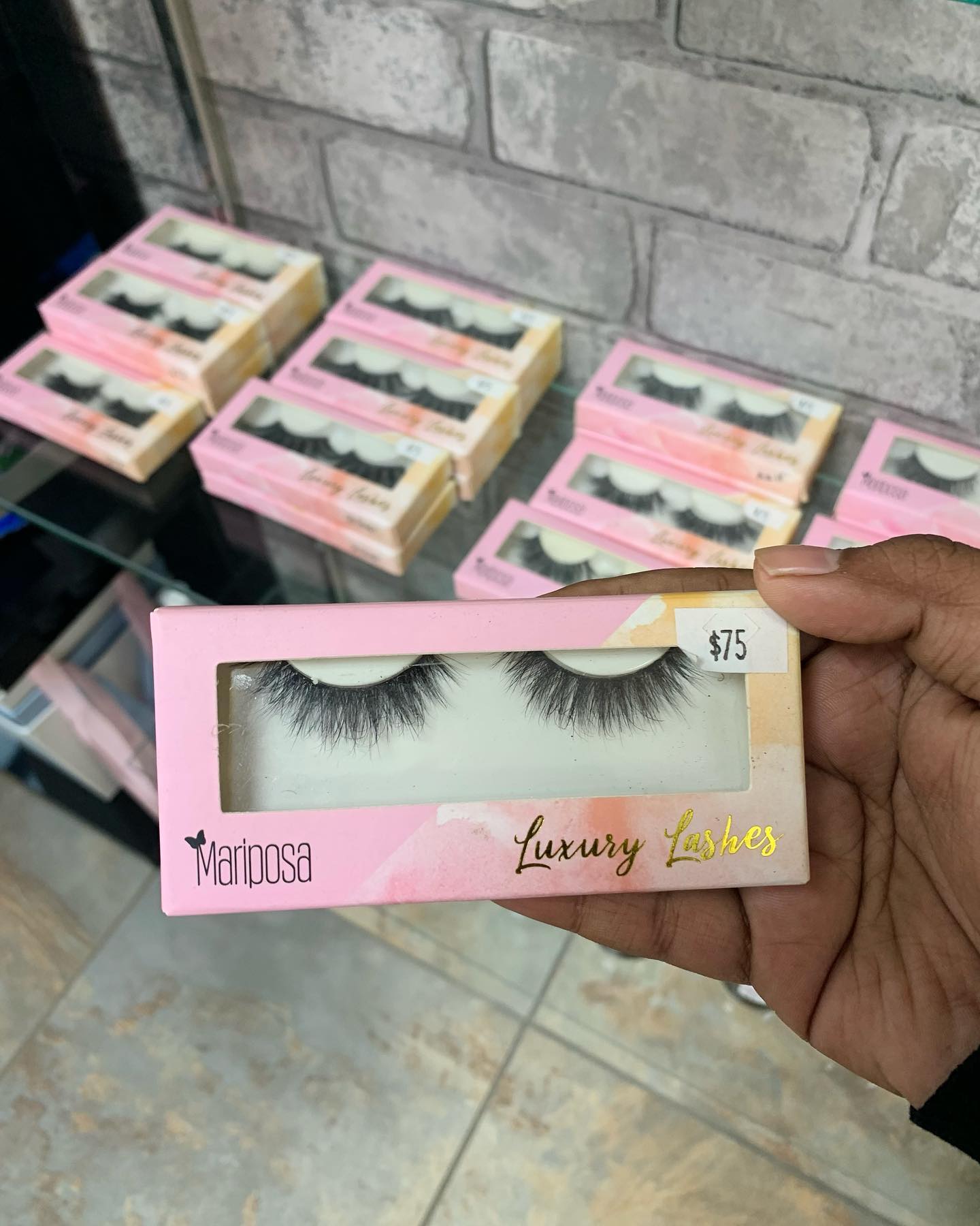 Lashes available in LBD, Fanfare, As