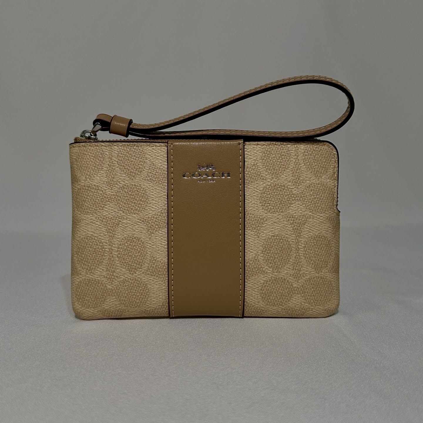 Coach Corner Zip Wristlet
