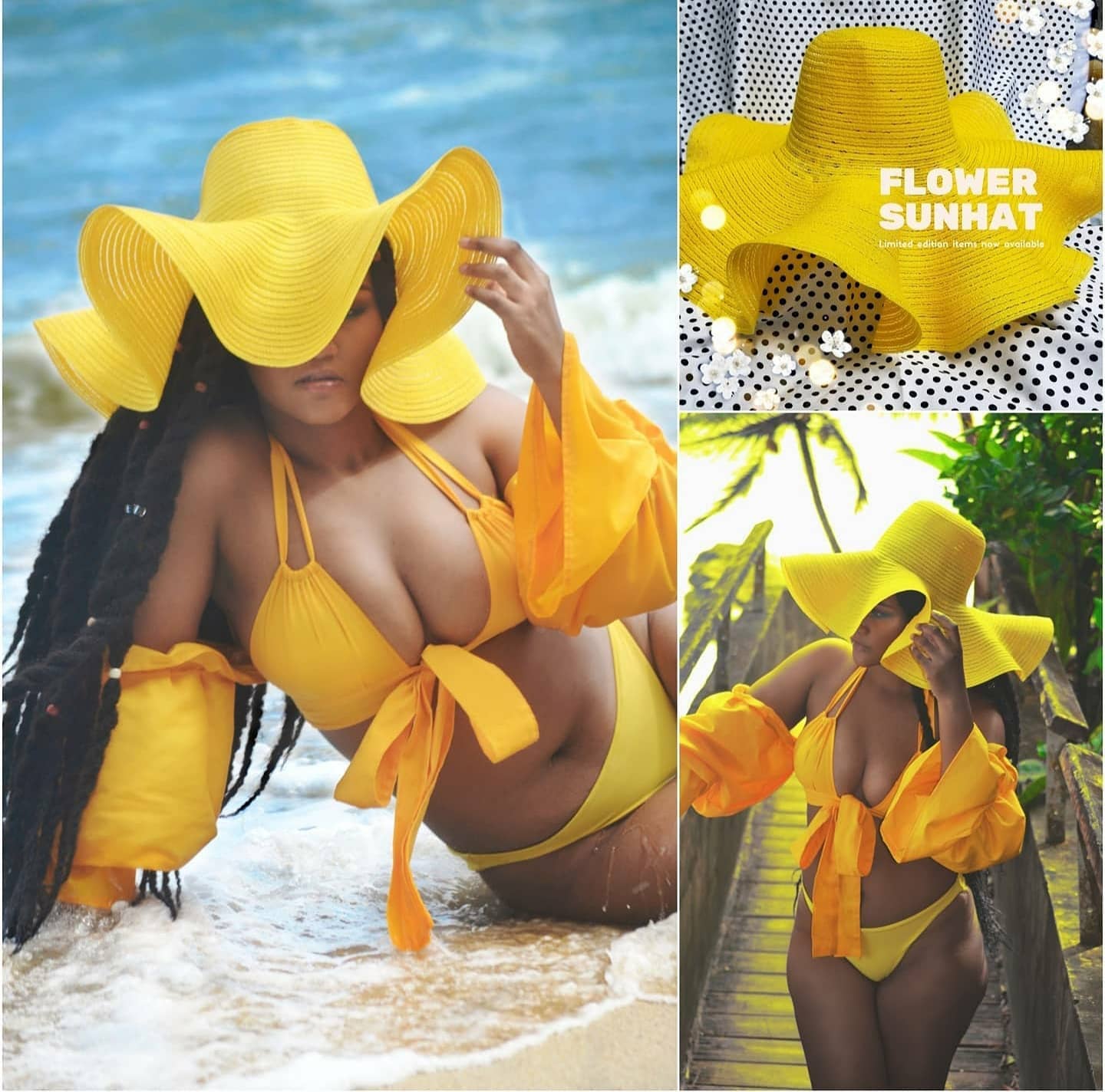 Flower Sunhat Yellow