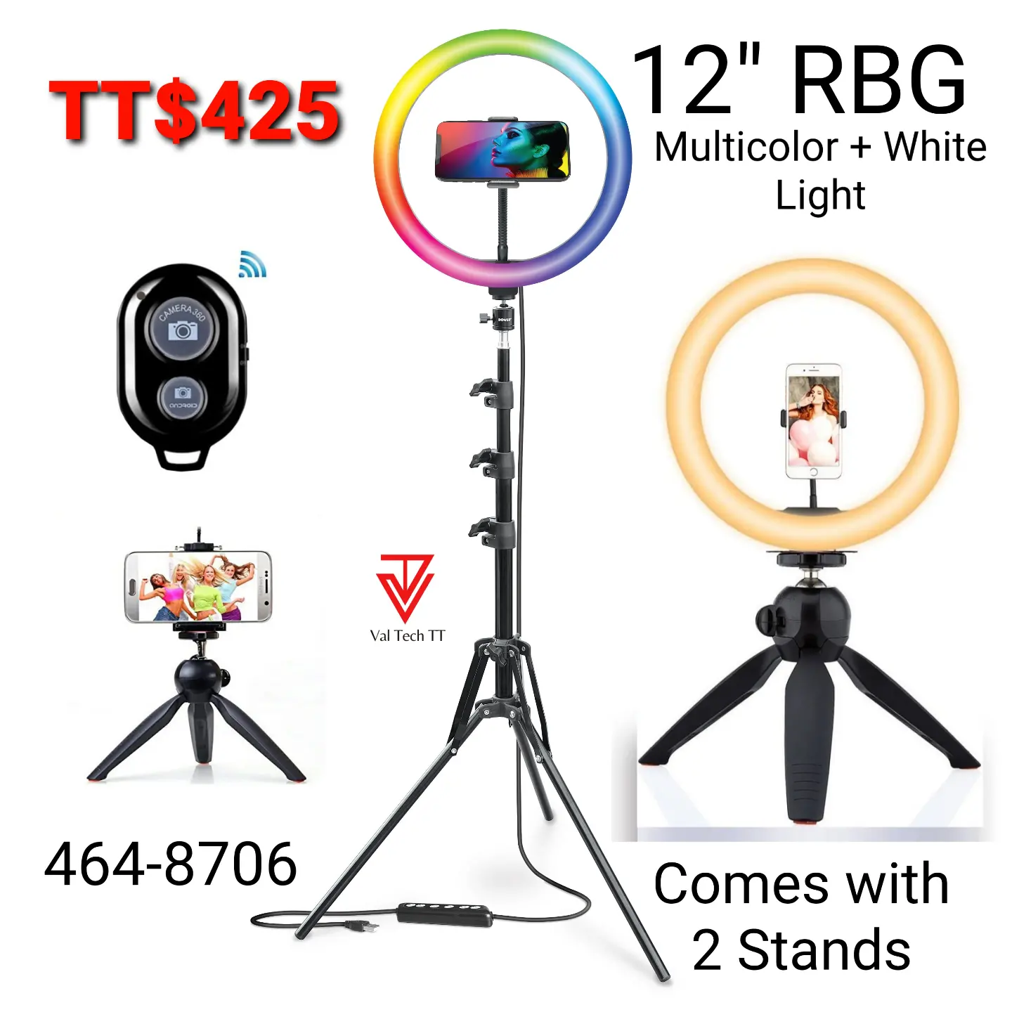 12" RBG Multicolor LED Ring Light