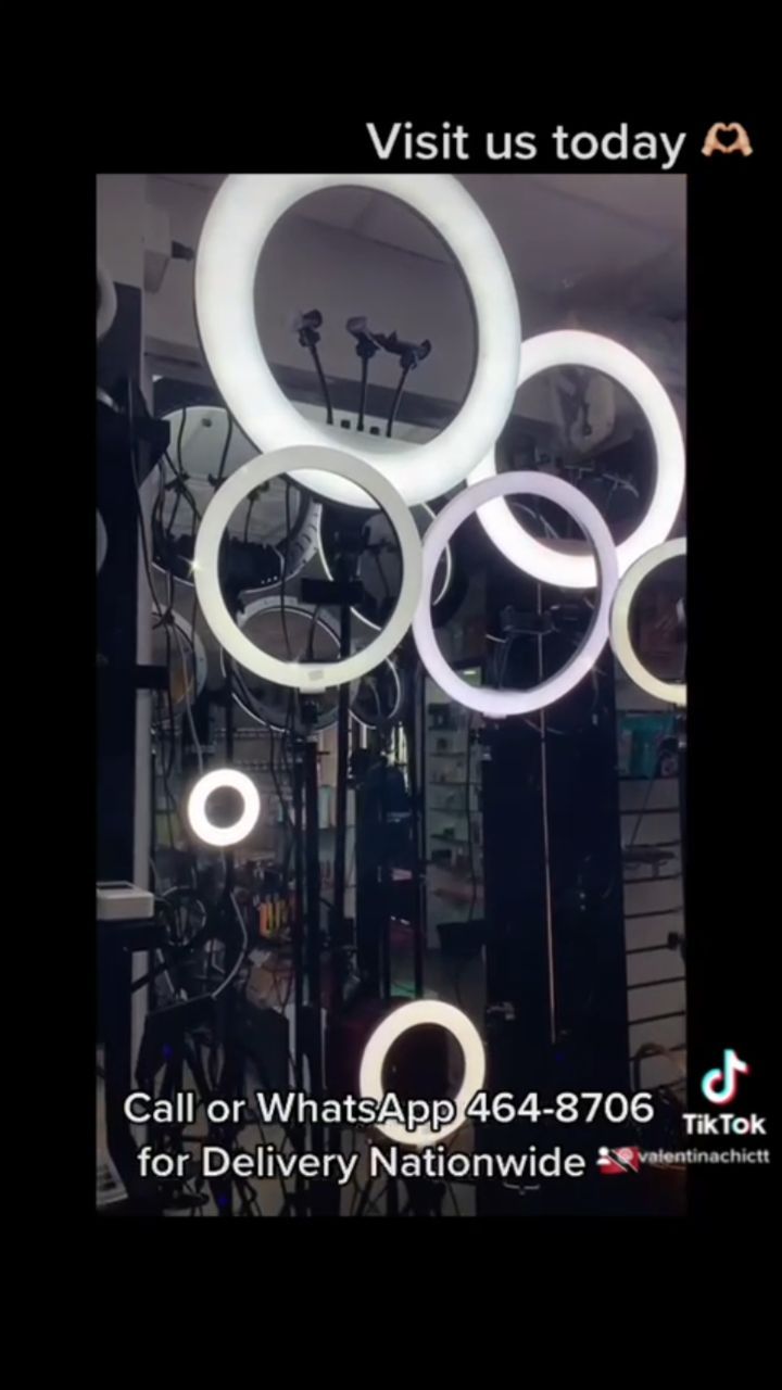 Ring light, tripod, selfie remote