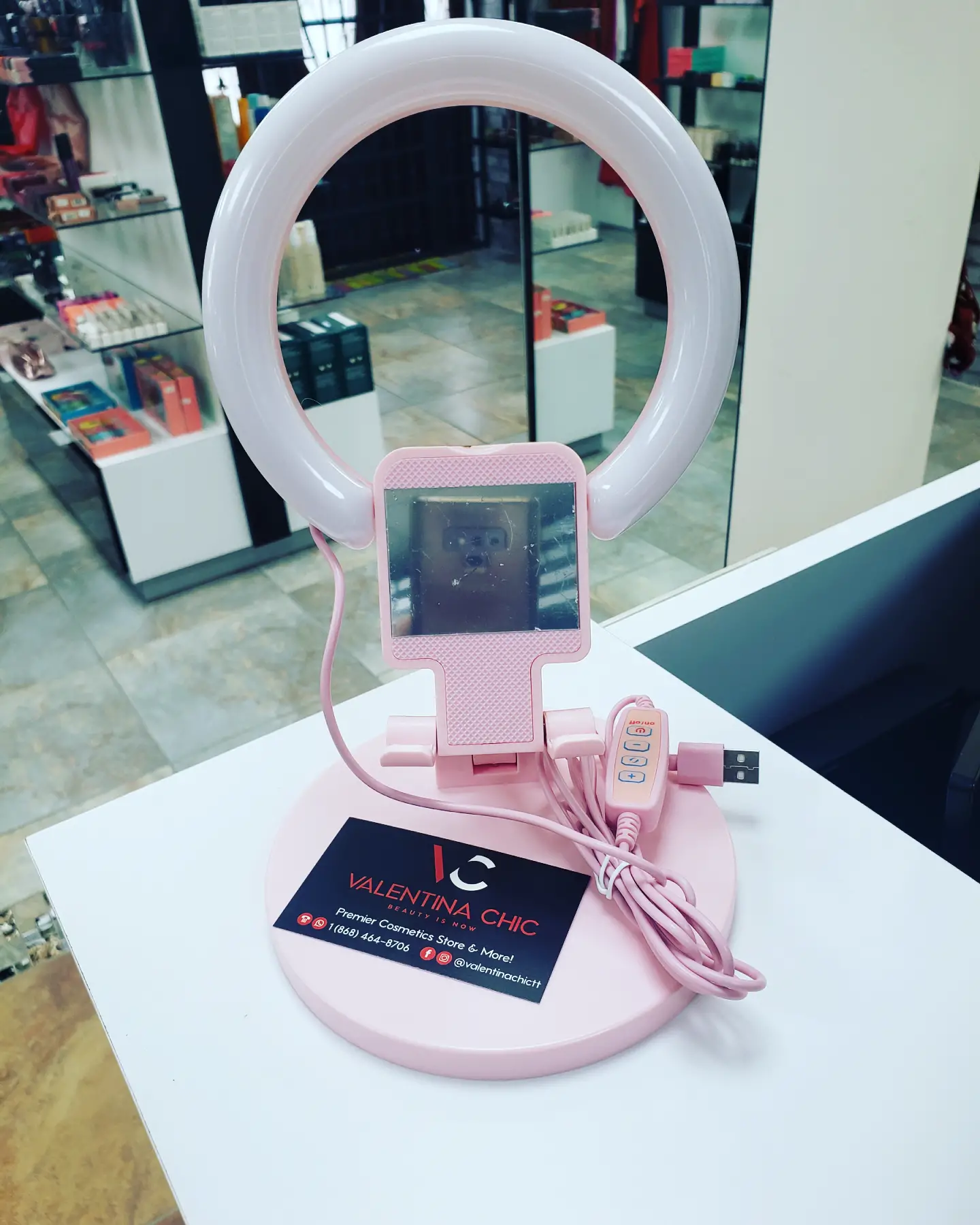 Makeup Mirror with LED Ring Light