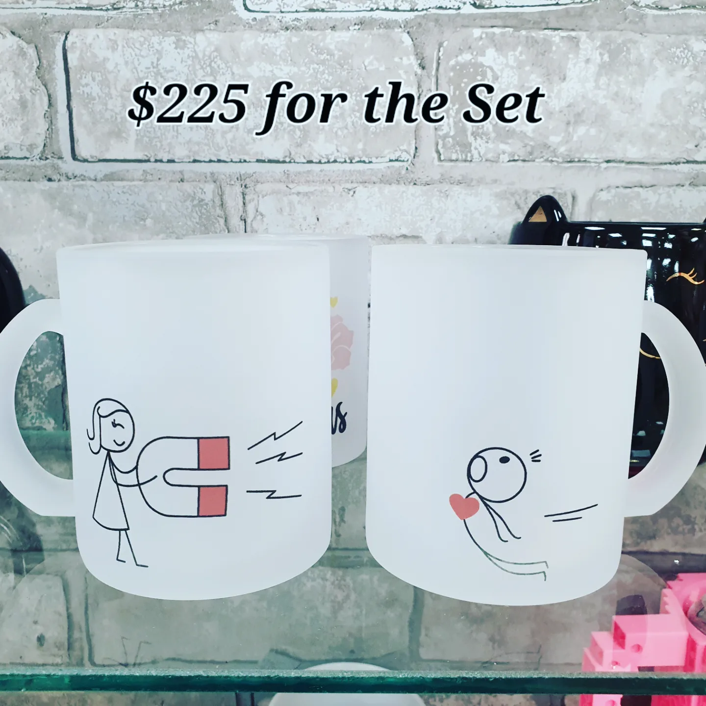 COUPLES FROSTED MUG PAIRS AVAILABLE ON
