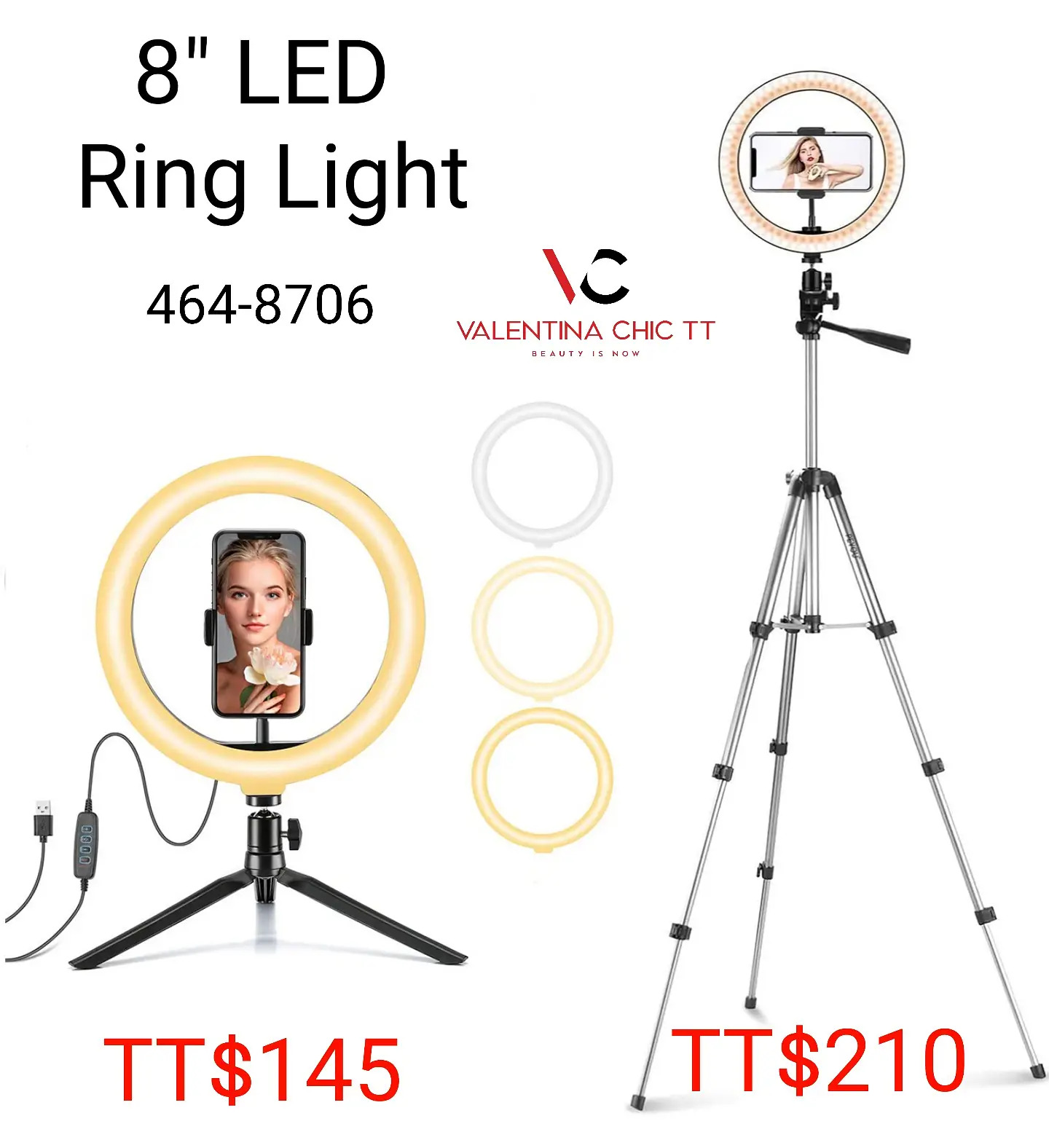 8" LED Ring Light & Tripod