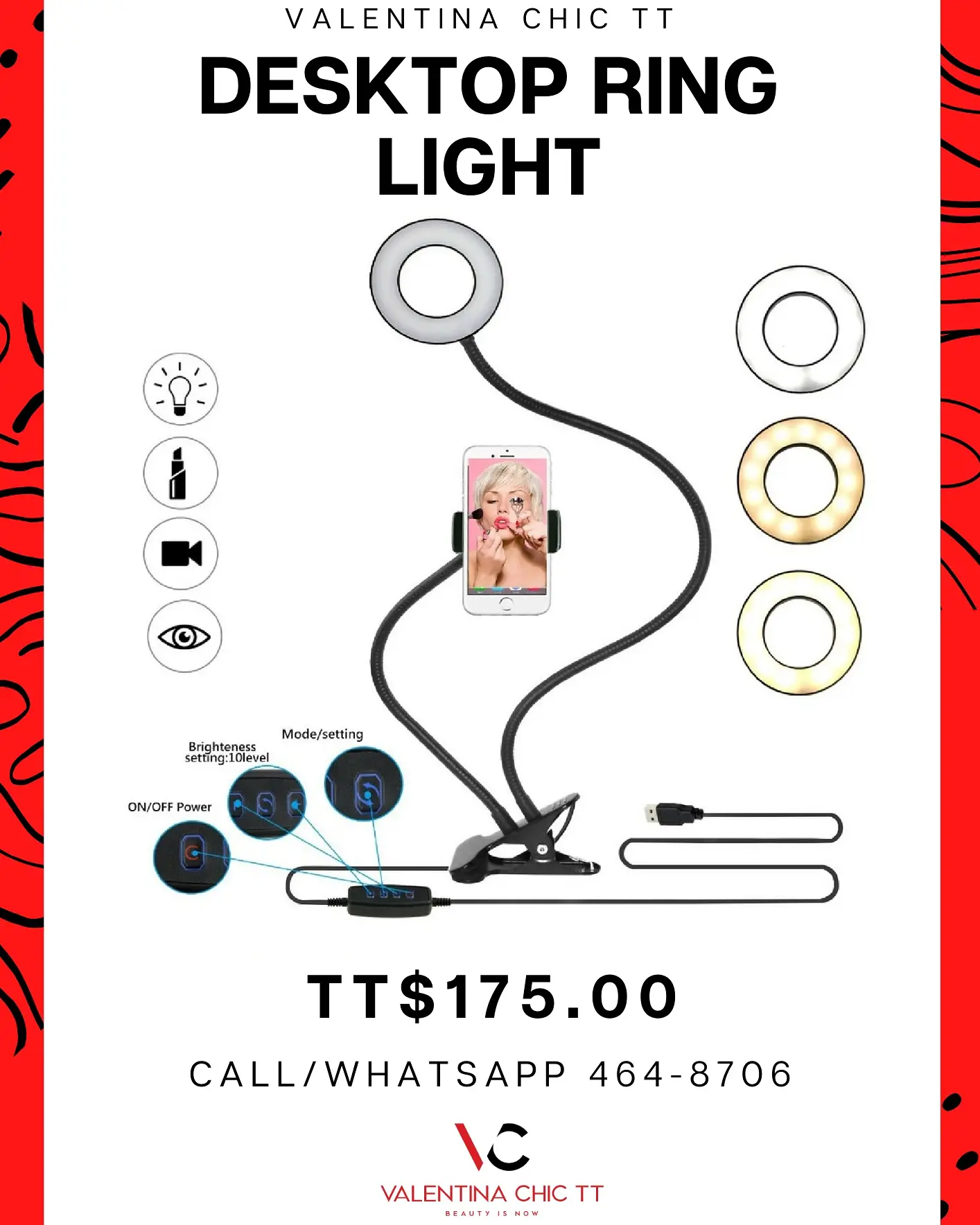 LED Ring Light Desktop